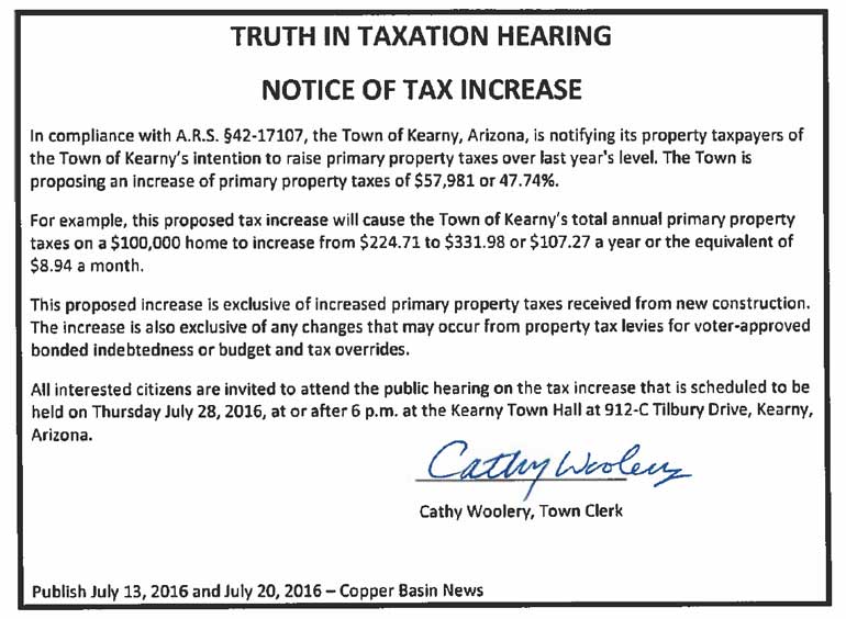 Truth in Taxation Hearing